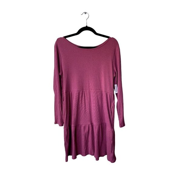 Old Navy Dresses & Skirts - NWT Old Navy Womens Dress XXL Swing Tiered Long Sleeve Summer Babydoll PInk Mini
